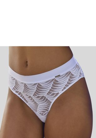 Lascana Panty LASCANA Marla, Damen, Gr. 48/50, weiss (wei&szlig;), Spitze, Obermaterial: 91% Polyamid, 9% Elasthan, k&ouml;rpernah, Unterhosen Panty, aus graphischer Spi