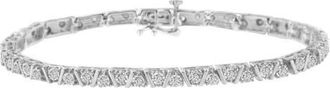 House of Brilliance Silver 1.0 cttw Miracle-Set Diamond Tennis Bracelet in White at Nordstrom