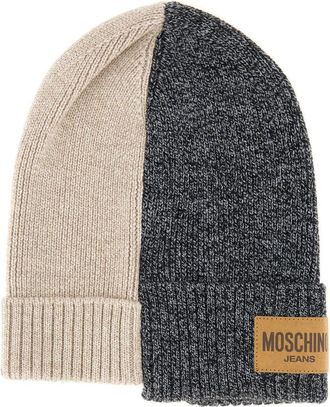 Moschino Wool Cap With Logo-Donna