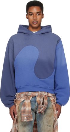 ERL｜HOODIES/SWEATS (Silver Printed Venice Hoodie Knit - ERL ERL Unisex Silver Printed Venice Hoodie | endclothing