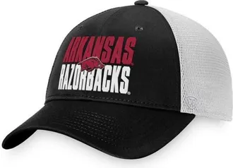 Top of the World Mens Top of the World Black/White Arkansas Razorbacks Stockpile Trucker Snapback Hat at Nordstrom