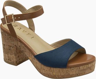 Ravel Womens Hauxley Womens Heeled Sandals - Navy Microfibre - Size: 4