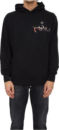 Philipp Plein Zwarte hoodie sweatshirt - Heren - Hoodies - Zwart - M - Katoen - Hoodies & sweatvesten