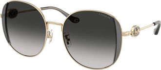 Coach Grey Gradient Round Ladies Sunglasses HC7176B 90053C 54
