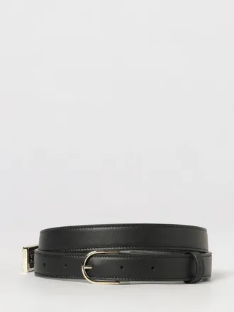 Victoria Beckham Cintura sottile Dorian in pelle con fibbia monogram
