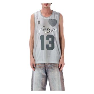 Acne Studios Sleeveless Tops, male, Gray, Size: M Eichael Sports Tank