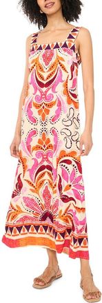 Vince Camuto Smocked Back Sleeveless Maxi Dress in Raspberry Sorbet at Nordstrom, Size X-Small