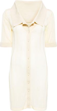 Jacquemus La Mini Robe Manta dress - women - Polyester - 36 - Yellow