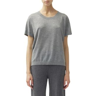 Lisa Yang Tops, Dames, Grijs, S, Cashmere Marielle T-shirt