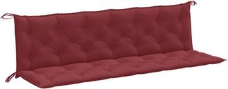 vidaXL Vidaxl - Cojines Banco Jard&iacute;n 2 Uds Tela Rojo Tinto Melange 200x50x7 Cm