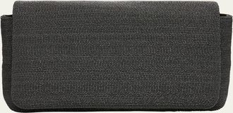 Brunello Cucinelli Convertible Flap Monili Leather Clutch Bag