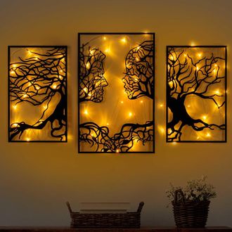 Dmora Cuadro Mizali, Estructura De Metal, 71x116h Cm, Negro