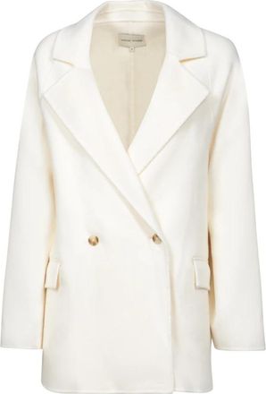 Loulou Studio Gary Coat - Dames - Mantel - Wit - M - Wol - Jassen