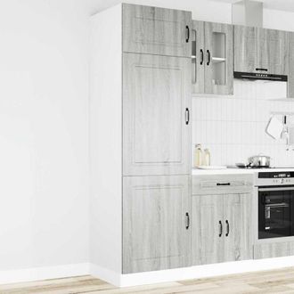 vidaXL Vidaxl - Armadio da Cucina Kalmar Grigio Sonoma in Legno Multistrato