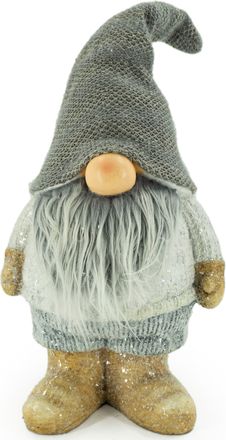 Noor Living Weihnachtsfigur »Wichtel mit langen Pluschbart und glitzer Pullover, stehend« Dekofigur, Weihnachtsdeko, Höhe ca. 57 cm