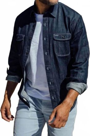 HIROSHI KATO Brace Rugged Vintage Workwear Shirt In Indigo