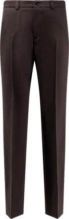 Gucci Mens Chocolate Gabardine Pant - Dark Brown Wool - Size EU 50 (Mens)