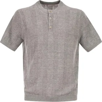 Brunello Cucinelli Ribbed-collar Polo Shirt