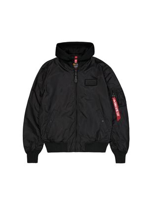Alpha Industries Bomberjacke ALPHA INDUSTRIES MA-1 TT Hood Light, Herren, Gr. 4 XL, schwarz (schwarz, schwarz), Obermaterial: 100% Nylon, Futter: 100% Nylon, Kapuze: 7