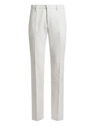 Etro floral-jacquard trousers - White