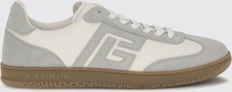 Balmain Sneakers basse Swan in pelle e suede con monogram PB