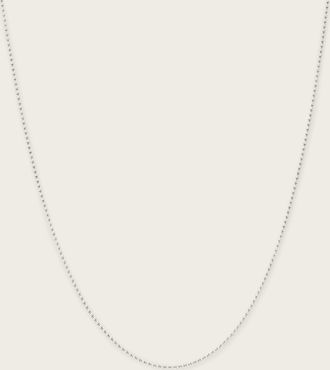 AllSaints Sterling Silver Jay Ball Chain Small Necklace, Size: One Size