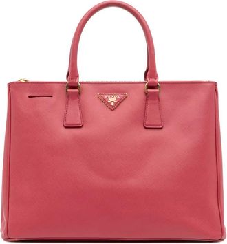 Prada Pre-owned Prada Large Saffiano Lux Galleria Double Zip Tote Ladies 7HB5TR07DI2GINLK