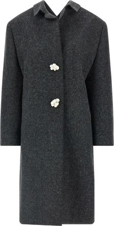 Prada Shetland jas van scheerwol - Grijs