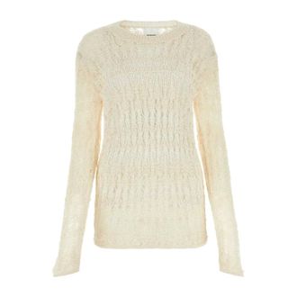 Isabel Marant Isabel Marant, Round-neck Knitwear, female, White, Size: S Cooper Sweater