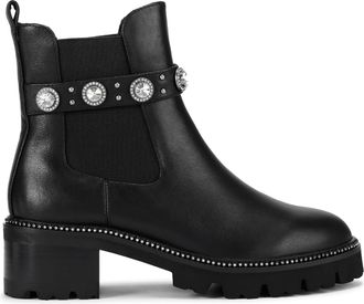 Kurt Geiger Womens Leather Dome Stud Chelsea Boots - Black - Size UK 7