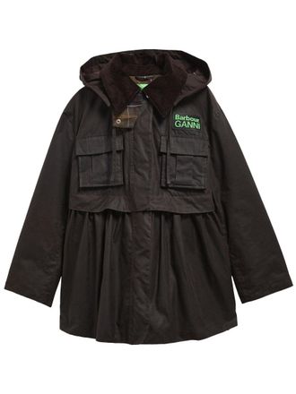 Ganni Neutral Barbour X Ganni Waxed Cotton Coat