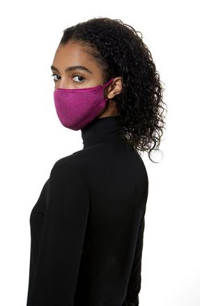 St. John Collection Artisinal Tweed Adult Face Mask in Pink at Nordstrom