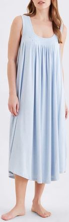 Papinelle Sleepwear Kate Pleated Stretch Modal Nightgown in Winter Blue at Nordstrom, Size Xx-Large