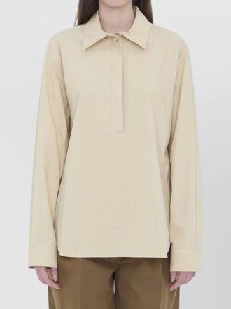 The Row cotton poplin oversized shirt with long sleeves