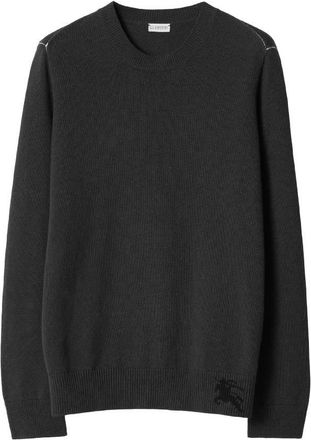 Burberry Equestrian Knight Motif Cashmere Sweater, Size Medium