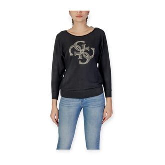Guess Hoodies & sweatvesten, Dames, Zwart, S, T-shirt Viscosa