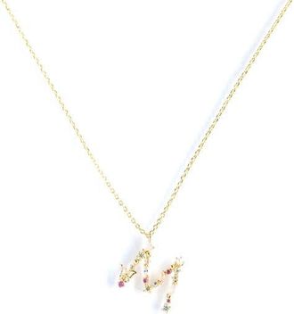 Girls Crew Flutterfly Initial Necklace in Gold at Nordstrom