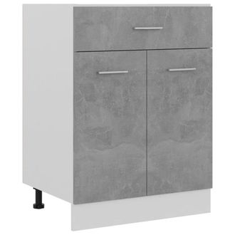 Berkfield Home Drawer Bottom Cabinet Concrete Grey 60x46x81.5 cm Engineered Wood