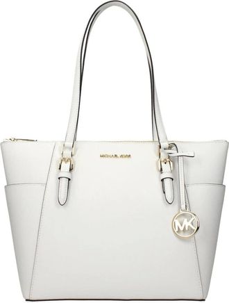 Michael Kors Tote Bags, female, White, Size: ONE SIZE Leather Shoulder Bag