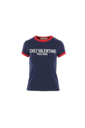 Tシャツ・カットソー VALENTINO T-SHIRT | PATTERN | STRIPED COTTON JERSEY Valentino Garavani Striped Jersey Cotton T-Shirt | Saks