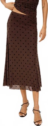 Rails Womens The Jordan Skirt In Choc Polka Dot