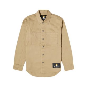 Barbour Minimalistische Trench Overshirt - Heren - Zomerjassen - Beige - XL - Katoen - Jassen
