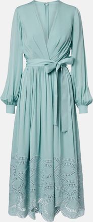 Elie Saab Abito midi in misto seta con pizzo