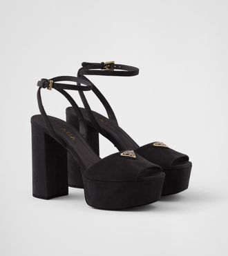 Prada Suede platform sandals
