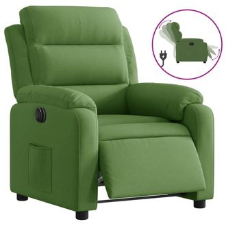 vidaXL Sill&oacute;n Reclinable El&eacute;ctrico De Terciopelo Verde Claro Vidaxl