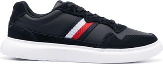 Tommy Hilfiger stripe detailing low-top sneakers - men - Rubber/Calf Leather/Polyurethane/Fabric - 42 - Blue