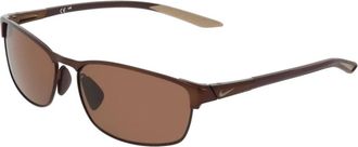 Nike Modern Metal Zonnebril - Heren - Zonnebrillen - Bruin - 58 MM - Satijn - Accessoires