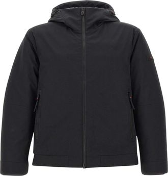 Peuterey Minimalist Smooth Loge Drawstring Hood Jacket