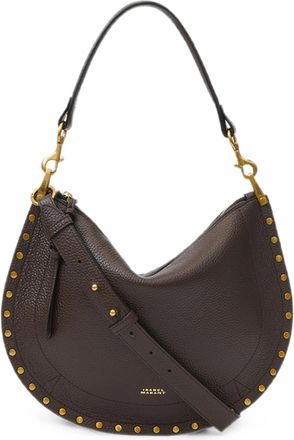 Isabel Marant Oskan Soft Zip Crescent Leather Shoulder Bag