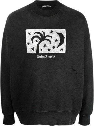 Palm Angels Mens Night Sky Sweatshirt (Black) Cotton - Size X-Large